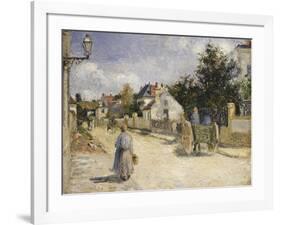 Road in Pontoise, 1879-Camille Pissarro-Framed Giclee Print