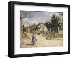 Road in Pontoise, 1879-Camille Pissarro-Framed Premium Giclee Print