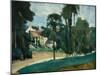 Road in Pontoise (Clos Des Mathurins), 1875-1877 (Oil on Canvas)-Paul Cezanne-Mounted Giclee Print