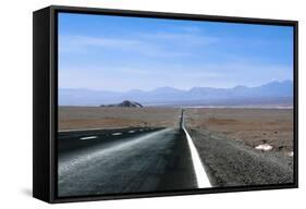 Road in the Atacama Desert, Chile and Bolivia-Françoise Gaujour-Framed Stretched Canvas