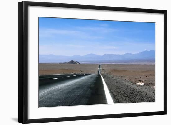 Road in the Atacama Desert, Chile and Bolivia-Françoise Gaujour-Framed Photographic Print