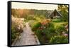 Road in the Beautiful Garden-scorpp-Framed Stretched Canvas