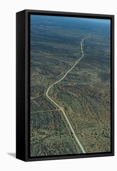 Road in the Namibian Desert, Namibia, Africa-Bhaskar Krishnamurthy-Framed Stretched Canvas