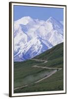 Road in Thorofare Pass Below Mt. Mckinley-Paul Souders-Framed Premium Photographic Print