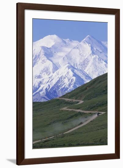 Road in Thorofare Pass Below Mt. Mckinley-Paul Souders-Framed Photographic Print