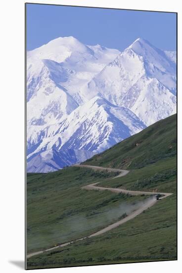 Road in Thorofare Pass Below Mt. Mckinley-Paul Souders-Mounted Photographic Print