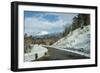 Road leading through the snow capped mountains of the Daisetsuzan National Park, UNESCO World Herit-Michael Runkel-Framed Photographic Print