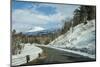 Road leading through the snow capped mountains of the Daisetsuzan National Park, UNESCO World Herit-Michael Runkel-Mounted Photographic Print