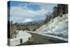 Road leading through the snow capped mountains of the Daisetsuzan National Park, UNESCO World Herit-Michael Runkel-Stretched Canvas