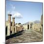 Road Leading to Arch of Caligula with Vesuvius Beyond, Pompeii, Italy-CM Dixon-Mounted Photographic Print