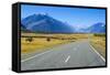 Road Leading to Mount Cook National Park, South Island, New Zealand, Pacific-Michael-Framed Stretched Canvas