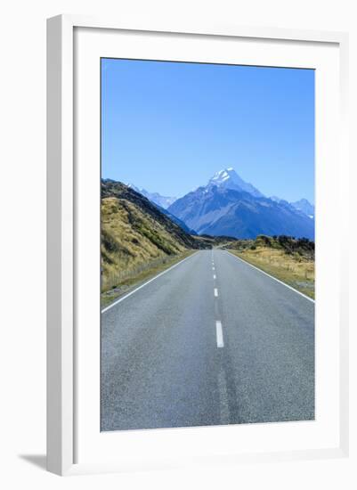 Road Leading to Mount Cook National Park, South Island, New Zealand, Pacific-Michael-Framed Photographic Print