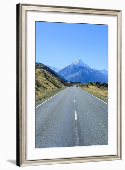 Road Leading to Mount Cook National Park, South Island, New Zealand, Pacific-Michael-Framed Photographic Print