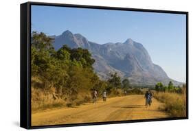 Road Leading to the Granite Peaks of Mount Mulanje, Malawi, Africa-Michael Runkel-Framed Stretched Canvas