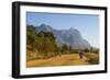 Road Leading to the Granite Peaks of Mount Mulanje, Malawi, Africa-Michael Runkel-Framed Photographic Print