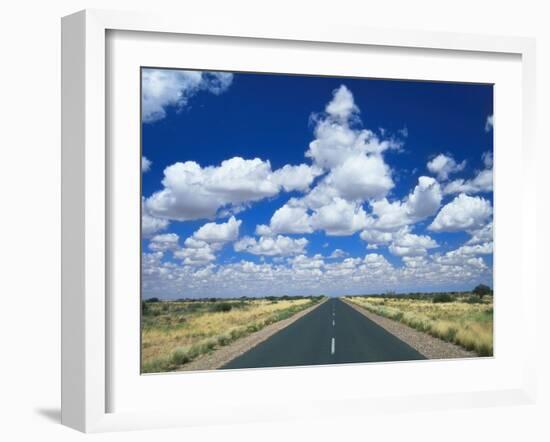 Road Leading to the Hoizon, Namibia, Africa-Lee Frost-Framed Photographic Print