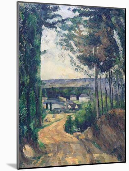 Road Leading to the Lake-Paul Cézanne-Mounted Giclee Print