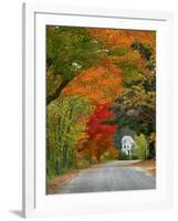 Road Lined in Fall Color, Andover, New England, New Hampshire, USA-Jaynes Gallery-Framed Photographic Print