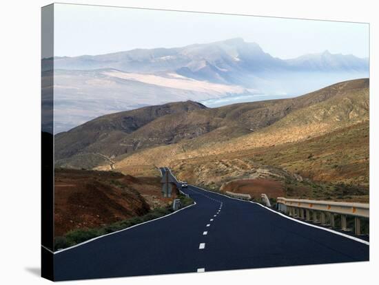 Road Near La Pared, Fuerteventura, Canary Islands, Spain, Europe-Hans Peter Merten-Stretched Canvas