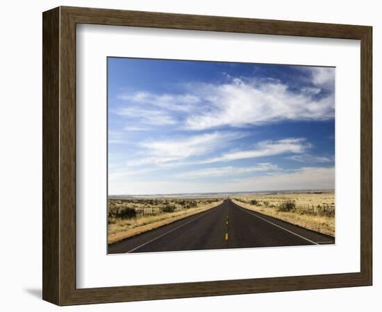 Road Near Marfa, West Texas, USA-Walter Bibikow-Framed Photographic Print