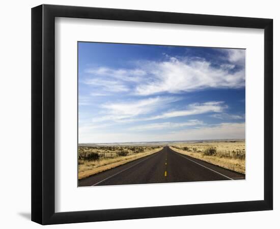 Road Near Marfa, West Texas, USA-Walter Bibikow-Framed Photographic Print