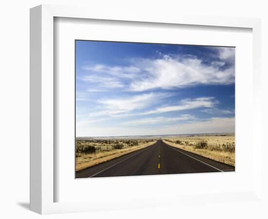 Road Near Marfa, West Texas, USA-Walter Bibikow-Framed Photographic Print