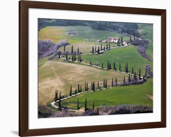 Road Near Montepulciano, Tuscany-Vadim Ratsenskiy-Framed Art Print