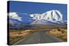 Road Near Oturehua and Hawkdun Range, Maniototo, Central Otago, South Island, New Zealand-David Wall-Stretched Canvas