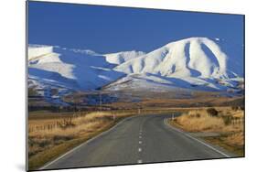 Road Near Oturehua and Hawkdun Range, Maniototo, Central Otago, South Island, New Zealand-David Wall-Mounted Photographic Print