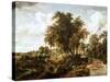 Road on the Dyke-Meindert Hobbema-Stretched Canvas