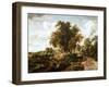 Road on the Dyke-Meindert Hobbema-Framed Giclee Print