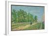 Road on the Edge of Paris, Farmer Carrying a Spade on His Shoulder, 1887-Vincent van Gogh-Framed Giclee Print