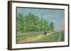 Road on the Edge of Paris, Farmer Carrying a Spade on His Shoulder, 1887-Vincent van Gogh-Framed Giclee Print