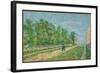 Road on the Edge of Paris, Farmer Carrying a Spade on His Shoulder, 1887-Vincent van Gogh-Framed Giclee Print