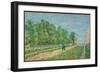Road on the Edge of Paris, Farmer Carrying a Spade on His Shoulder, 1887-Vincent van Gogh-Framed Giclee Print