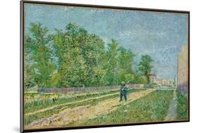 Road on the Edge of Paris, Farmer Carrying a Spade on His Shoulder, 1887-Vincent van Gogh-Mounted Giclee Print