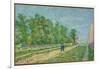 Road on the Edge of Paris, Farmer Carrying a Spade on His Shoulder, 1887-Vincent van Gogh-Framed Giclee Print