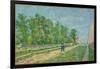 Road on the Edge of Paris, Farmer Carrying a Spade on His Shoulder, 1887-Vincent van Gogh-Framed Giclee Print