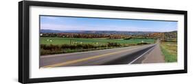 Road Passing Through a Field, Finger Lakes, New York State, USA-null-Framed Photographic Print