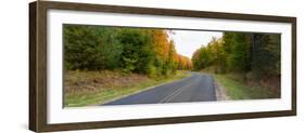 Road passing through a forest, Alger County, Upper Peninsula, Michigan, USA-null-Framed Photographic Print