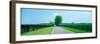 Road passing through horse farms, Woodford County, Kentucky, USA-null-Framed Photographic Print