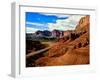 Road passing through rocky desert, Capitol Reef National Park, Utah, USA-null-Framed Premium Photographic Print