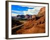 Road passing through rocky desert, Capitol Reef National Park, Utah, USA-null-Framed Photographic Print