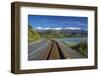 Road, Railway, and Seaward Kaikoura Ranges, South Island, New Zealand-David Wall-Framed Photographic Print