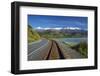 Road, Railway, and Seaward Kaikoura Ranges, South Island, New Zealand-David Wall-Framed Photographic Print