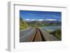 Road, Railway, and Seaward Kaikoura Ranges, South Island, New Zealand-David Wall-Framed Photographic Print