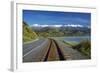 Road, Railway, and Seaward Kaikoura Ranges, South Island, New Zealand-David Wall-Framed Photographic Print