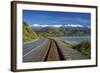 Road, Railway, and Seaward Kaikoura Ranges, South Island, New Zealand-David Wall-Framed Photographic Print