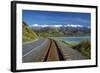 Road, Railway, and Seaward Kaikoura Ranges, South Island, New Zealand-David Wall-Framed Photographic Print