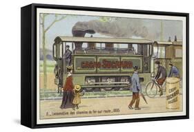 Road Railway Lcomotive, 1885-null-Framed Stretched Canvas